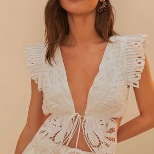 Women’s farm Rio butterfly top nwt